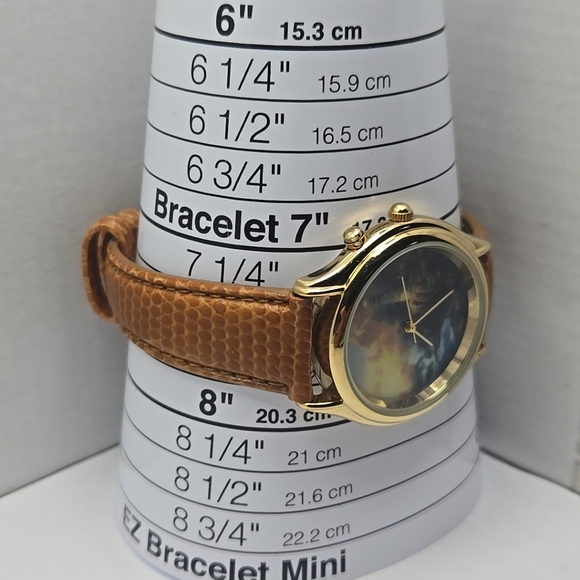 Vintage Thomas Kinkade Painter Of Light Watch Lighthouse Leather New Battery - Picture 6 of 12